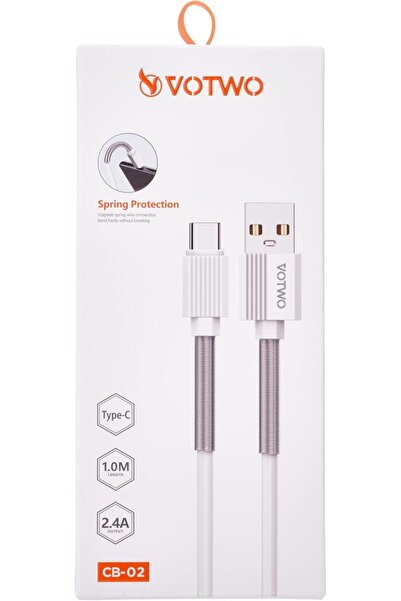 VOTWO CB-02 2.4A USB Type-C Spring Charging Cable