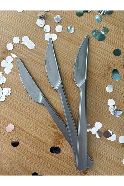 Öztürkpartievi Plastic Knife 25 Pieces Silver