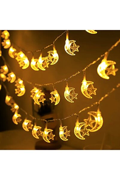 Go İthalat GÜN IŞIĞI - AY-YILDIZ 3MT PİLLİ 2 FONKSİYONLU PERİ LED - DEKOR LAM...