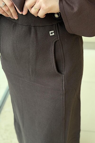 Ghisa Buy Apoletli Knitted Skirt with Pocket Detail