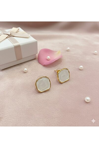 Çağla Accessories Stone Patterned Elegant Earrings