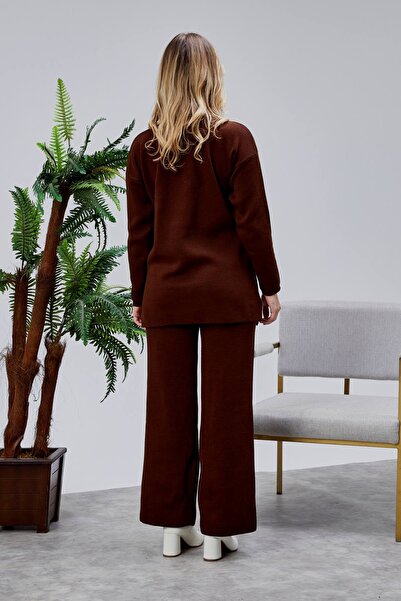 Jinx Wear Fashion Jeans Applique Pearl Detail 2 Piece Acrylic Women's Knitwear Set