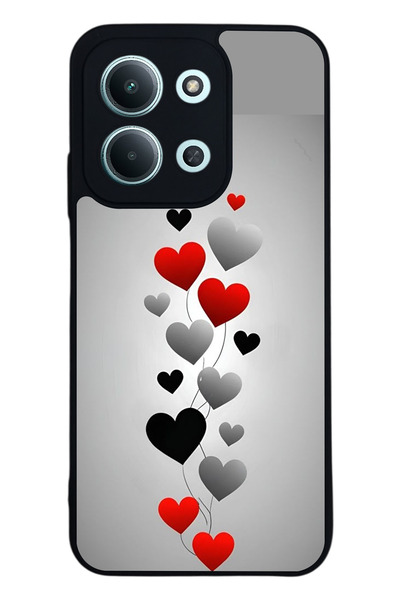 Aksel Kılıf متوافق مع Xiaomi Redmi 15C مطبوع ، أسود غير لامع، سيليكون ناعم، و...