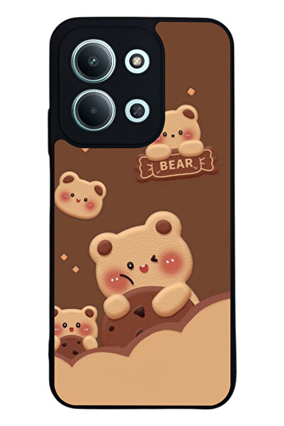 Aksel Kılıf متوافق مع Xiaomi Redmi 15C مطبوع ، أسود غير لامع، سيليكون ناعم، و...