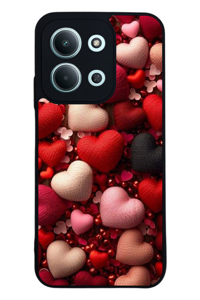 Aksel Kılıf متوافق مع Xiaomi Redmi 15C مطبوع ، أسود غير لامع، سيليكون ناعم، واقي، غطاء ممتص للصدمات، حافظة