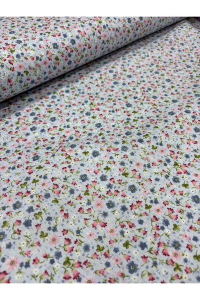 MEKİK MANİFATURA قماش بوبلين قطن 100% - عرض 170 سم - نقشة زهور