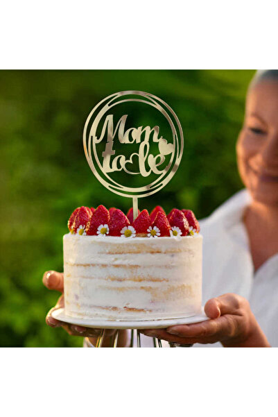 WOMEN 'S HEART MOM TO BE PASTA YAZISI | GOLD