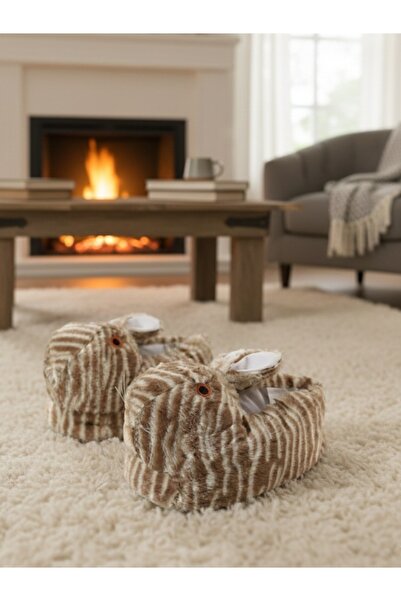 casso High Quality Soft Non-Slip Sole Cute Animals Plush House Slippers Home Boots