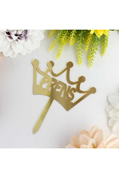 WOMEN 'S HEART PRENS YAZILI PASTA YAZISI | GOLD