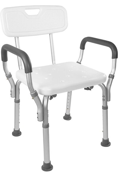 Vaunn كرسي استحمام طبي مع مقعد استحمام بأذرع مبطنة وظهر قابل للإزالة وأرجل قا...