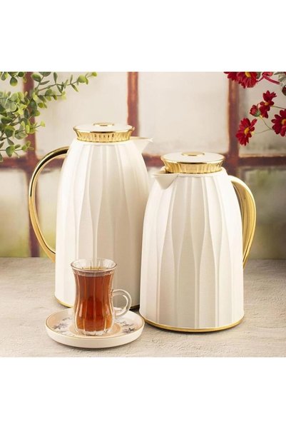 ALSAIF Elegant thermos set from Al Saif for tea and coffee, 1 liter/0.7 liter