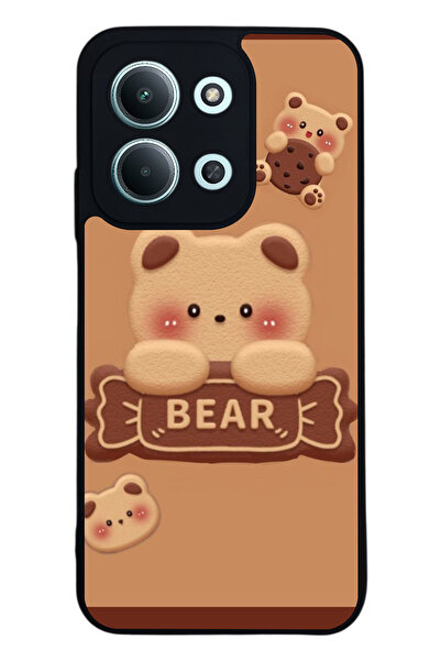 Aksel Kılıf متوافق مع Xiaomi Redmi 15C مطبوع ، أسود غير لامع، سيليكون ناعم، و...