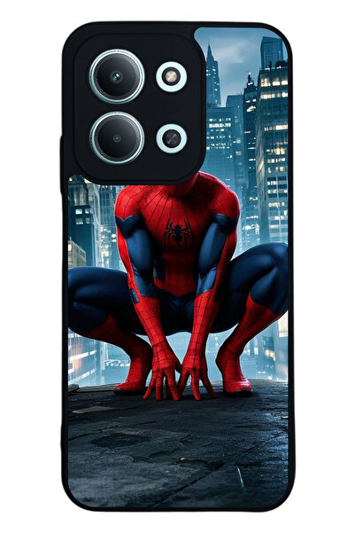 Aksel Kılıf متوافق مع Xiaomi Redmi 15C مطبوع ، أسود غير لامع، سيليكون ناعم، و...