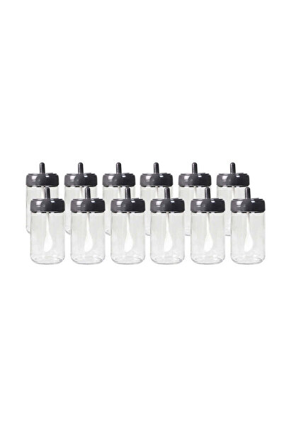 Asi Home Spice Bottles Set 12 Pieces, Black -