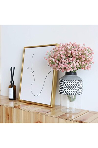 Homcomodar Gypsophila Artificial Pack of 12 White Artificial Flowers