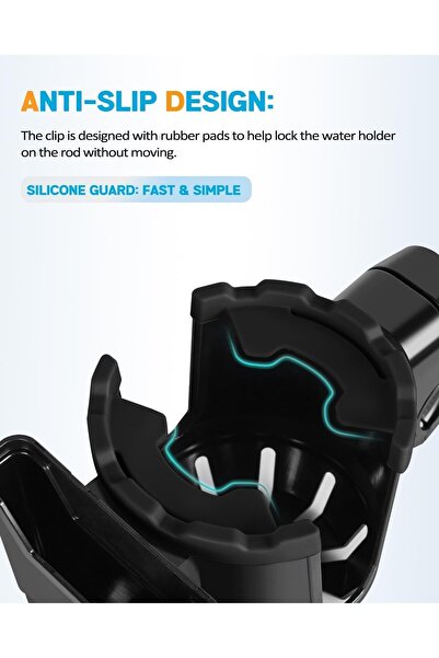 Generic Cup Holder with Mobile Device Holder and Hook for Baby Stroller (A)