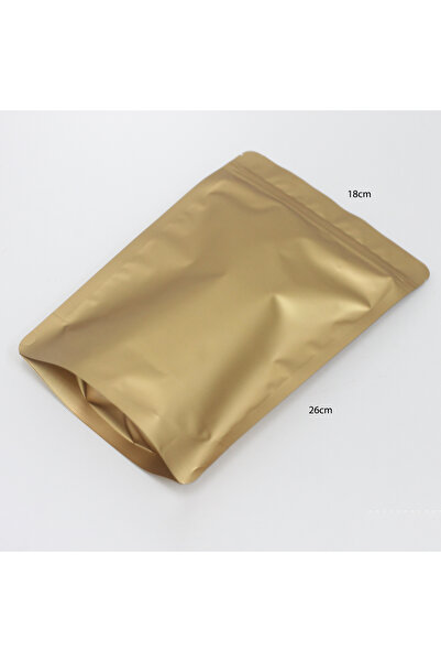 Generic 50 pieces of plain gold-colored coffee and spice sachets, 2-dimensional