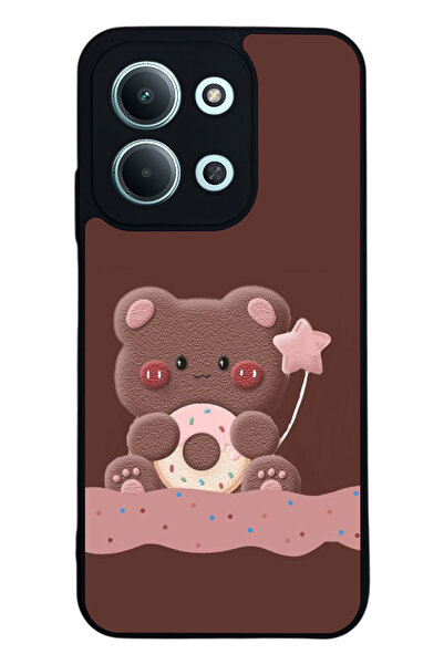 Aksel Kılıf متوافق مع Xiaomi Redmi 15C مطبوع ، أسود غير لامع، سيليكون ناعم، و...