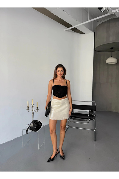 By ÖTE Sequin Shorts Skirt