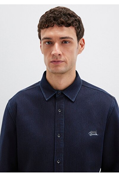 Mavi Roy Lux Black Midnight Blue Slim Fit Jean Shirt
