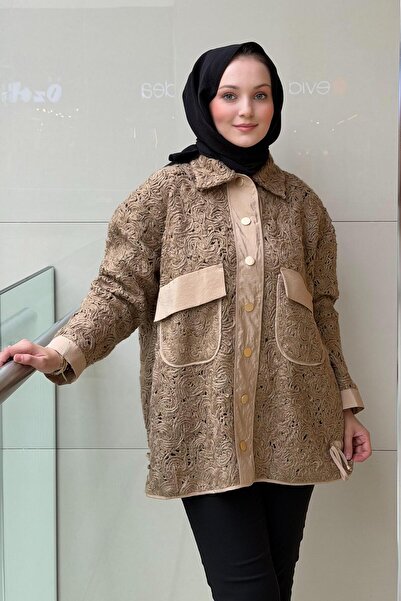 Ghisa Knitted Patterned Transparent Jacket