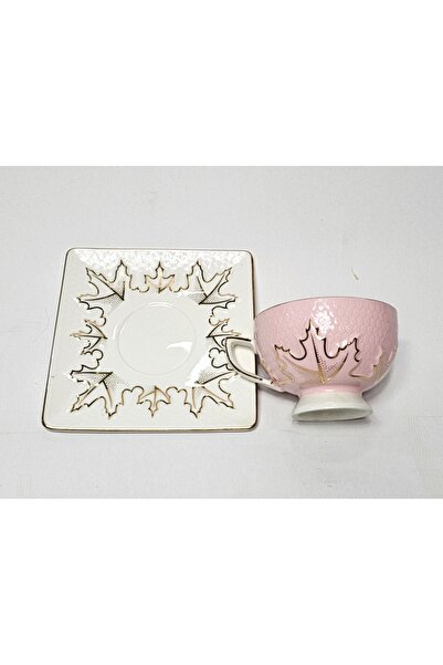 Casalina Ceramic cup and saucer set with floral-gold design