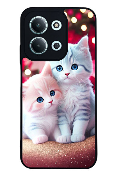 Aksel Kılıf متوافق مع Xiaomi Redmi 15C مطبوع ، أسود غير لامع، سيليكون ناعم، و...