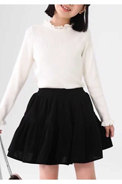 BEBEĞİME ÇORAP Кадифена пола с наборки и ластик в талията