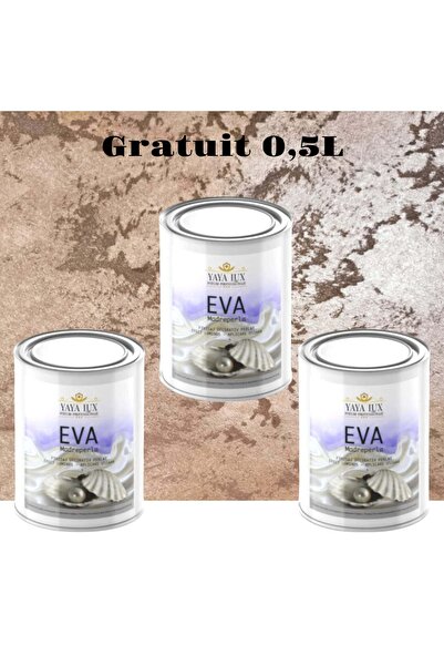 YaYa Color Promotional Package 1.5L, Luxury Decorative Paint, Eva Madreperla with Glass Flakes, Dark Brown