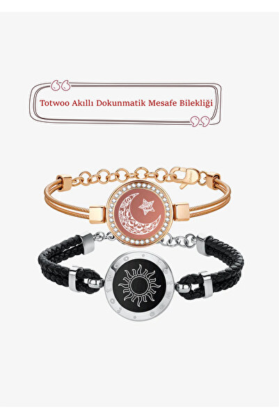 Totwoo Mesafe Bilekliği - Akıllı Dokunmatik Sevgililer Bilekliği