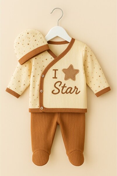 TURCIA Zem Baby 3-piece newborn set made of 100% cotton 0-3 months, 0-3 months