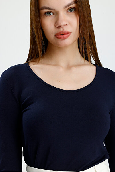 let s shine Wide Neckline Long Sleeve Bodysuit