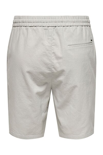 Only & Sons Ανδρικό γκρι σορτς ONSLINUS 0007 COT LIN SHORTS NOOS - 22024967