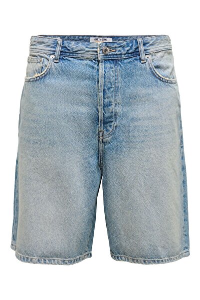 Only & Sons Onsfade Mb Tint 9085 Tai Dnm Shorts Noos Men's Blue Shorts - 22029085