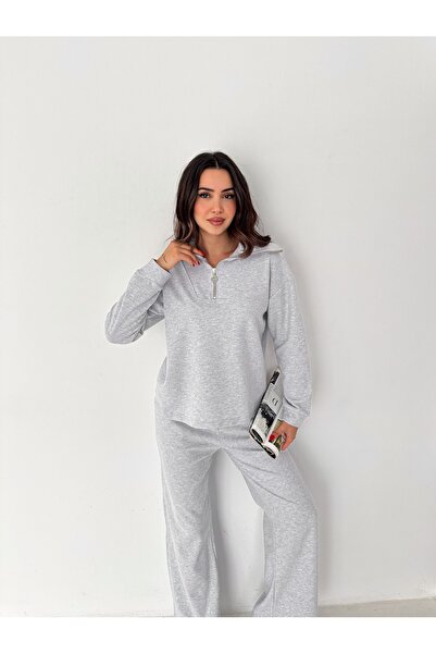 MAİMODA Thessaloniki Fabric Mock Neck Modal Tracksuit Set