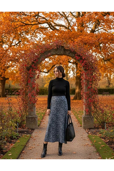 Butik Women's Pattern Printed Karin Fabric Skirt