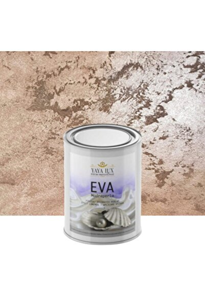 YaYa Color Luxury Decorative Paint, Eva Madreperla with Glass Flakes, Dark Brown, 0.5 Liters
