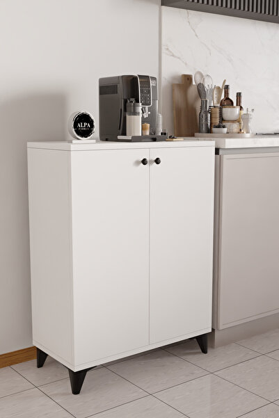 alpaevmobilya Ayarlanabilir Raflı Çok Amaçlı Kapaklı Mutfak Dolabı – Saklama ...