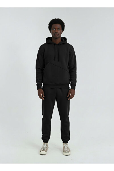 MODENZO طقم بدلة رياضية للرجال بثلاثة خيوط مع جيب جانبي (قماش ناعم)