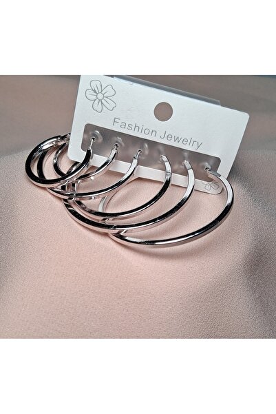 TwinRoots Non Tarnish Steel Silver Color Set Earrings