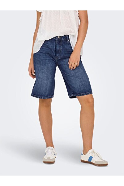 ONLY Onlsonny Hw Wide Dnm Shorts Noos Women's Blue Shorts - 15256709