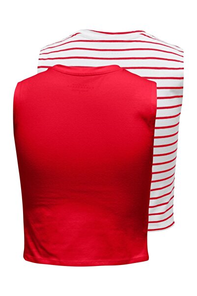 ONLY Onlchoice S/L 2-Pack Top Box Jrs Women's True Red Tank Top - 15343461