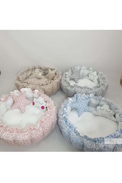 Reiashn Baby basket with a foam base, made of 100% cotton, easy to carry