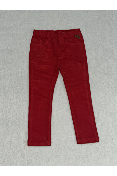 Genel Markalar 5 yaş dar paça kadife kız çocuk pantolon kırmızı