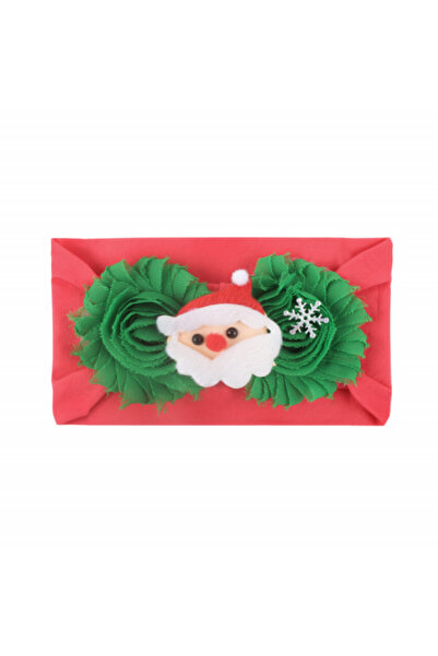 Superbaby Bentita rosie cu verde lata pentru fetite - Mos Craciun