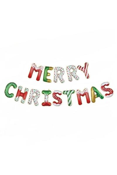 OEM Christmas Letter Balloon Set 16 inch, "Merry Christmas", Aluminum Foil Balloon