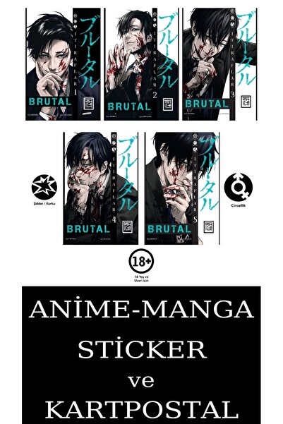 Destek Yayınları Brutal 1-2-3-4-5 Manga Seti (5 KİTAP) / Anime-Manga Sticker ...
