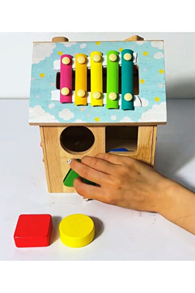 Noname Căsuță Montessori din lemn 8 în 1 pentru bebeluși