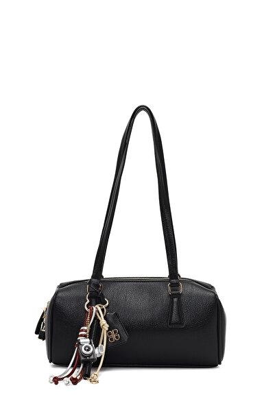 Derimod Women's Black Shoulder Bag with Accessories 25Abd281618