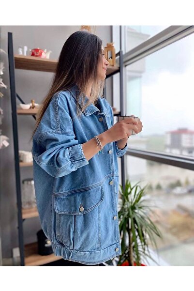 sorisso Jachetă de blugi albastră oversize